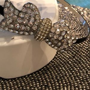 Rhinestone bow on head band